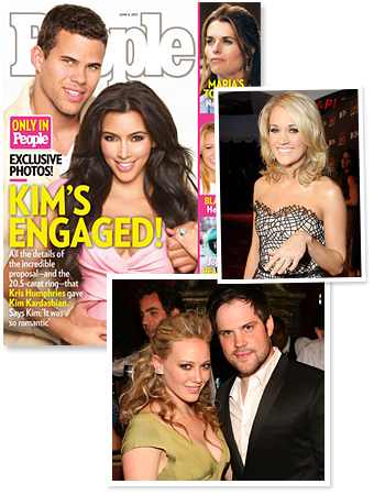 Kim Kardashian, Carrie Underwood, Hilary Duff