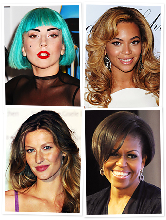 Lady Gaga, Beyonce, Gisele, Michelle Obama