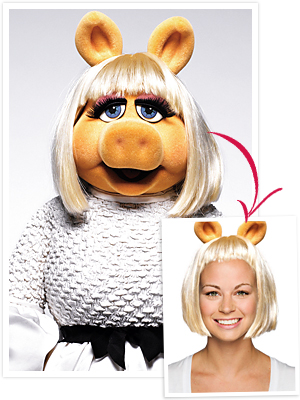Miss Piggy, Try On Hair