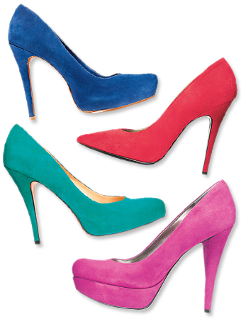 Saturated Suede Heels