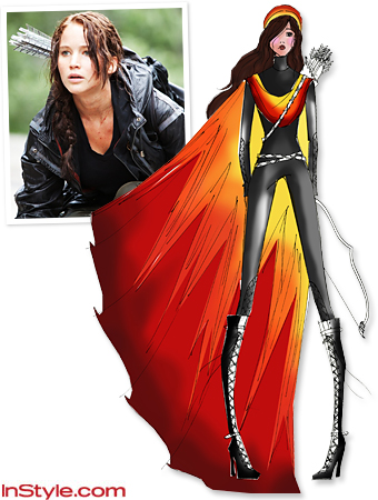 Katniss Everdeen Red Dress Up Game