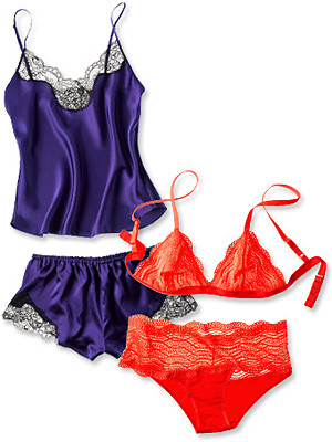 purple lingerie