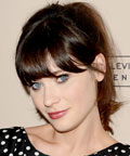 Zooey Deschanel - Daily Beauty Tip - Wearing Bangs in Humid Weather
