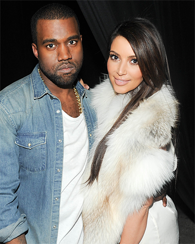 kim Kardashian and Kanye West