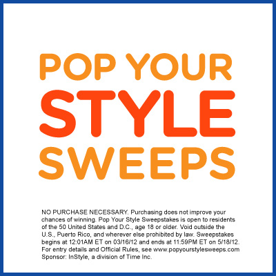 Pop your Style Sweepstakes Pop your Style Sweepstakes