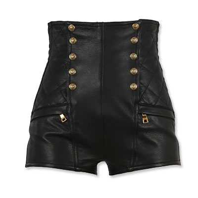 Balmain - leather shorts - We're Obsessed