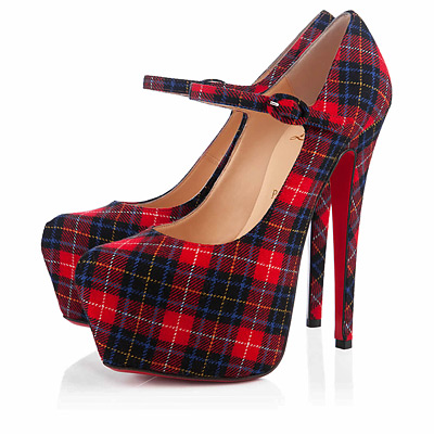 Christian Louboutin Flannel Mary Janes