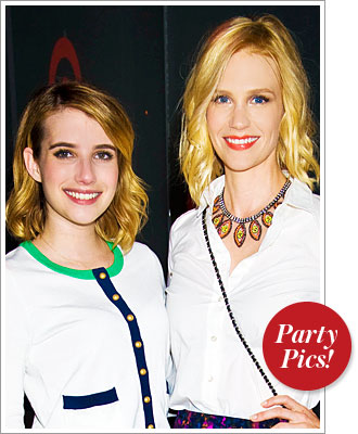 January Jones and Emma Roberts