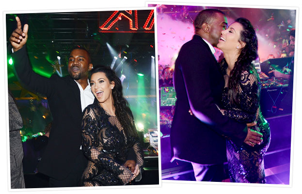 Kanye West and Kim Kardashian