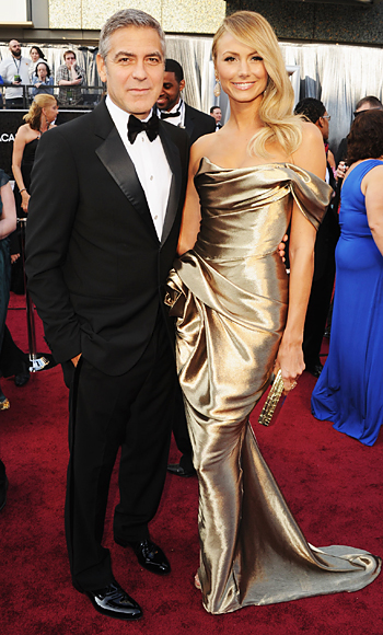 George Clooney and Stacy Keibler, Oscars 2012