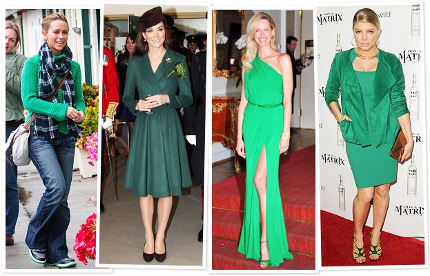Green St. Patrick's Day Celebrity