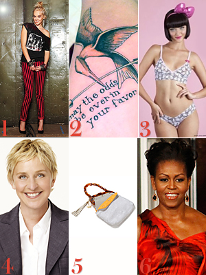 American Idol clothes, Hunger Games tattoos