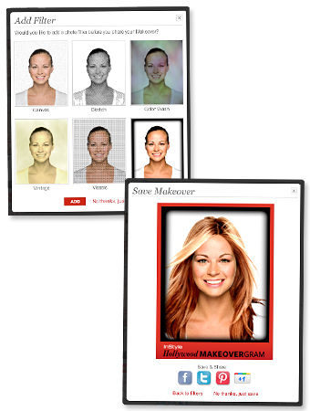 Hollywood Makeover Tool, MakeoverGram