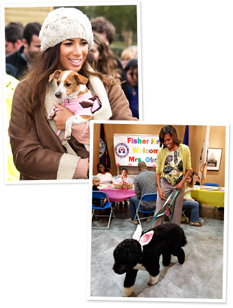 Leona Lewis, Michelle Obama, Bo Obama