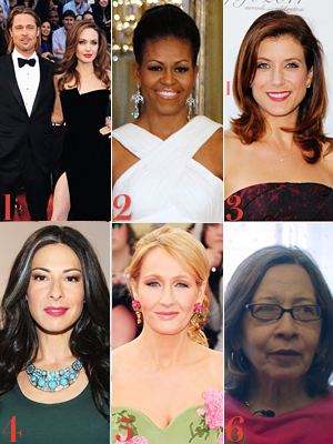 Angelina Jolie, Brad Pitt, Michelle Obama