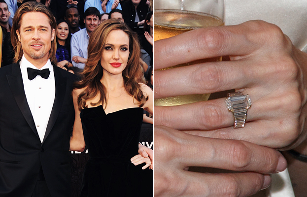 Angelina Jolie's Engagement Ring Kevin Mazur WireImage Howard 