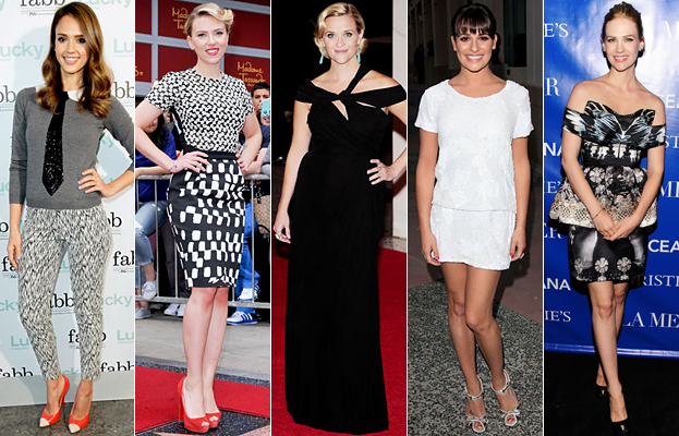 Jessica Alba, Scarlett Johansson, Reese Witherspoon, Lea Michele, January Jones