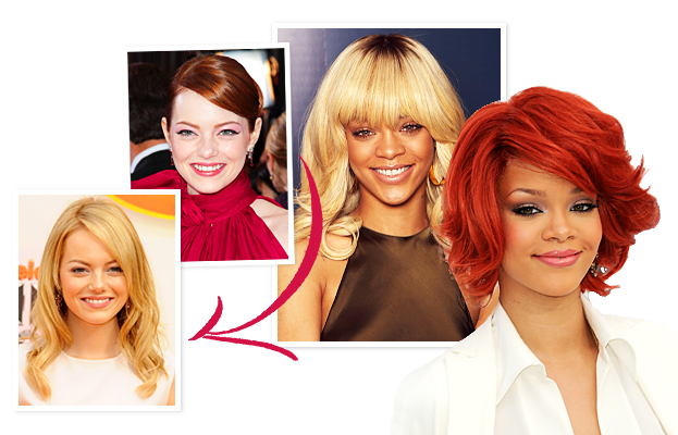 Emma Stone, Rihanna, Hair Color