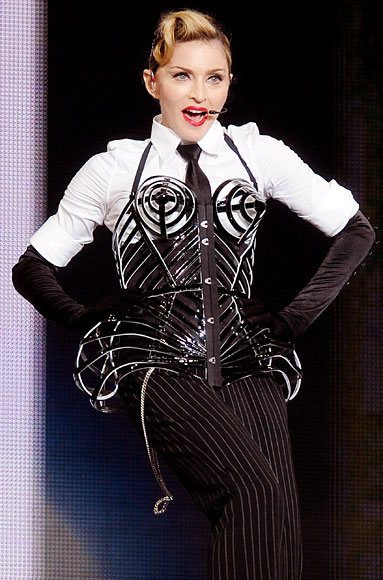 InStylecom Whats Right Now Madonnas MDNA Tour Costumes The Cone Madonna Cone Corset Costume