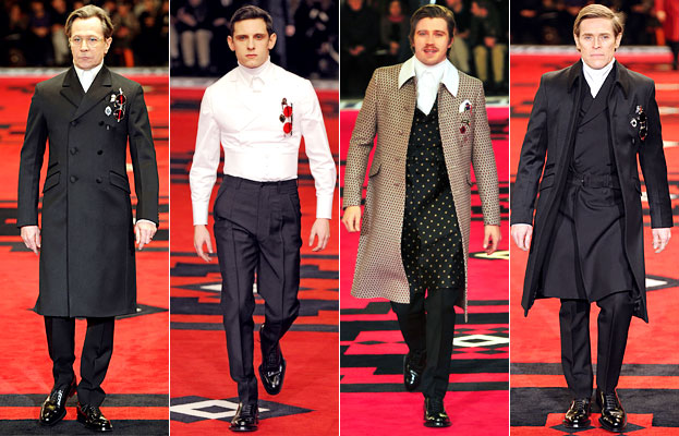 Cary Oldman, Jamie Bell, Garret Hedlund, William DefoePrada fall 2012
