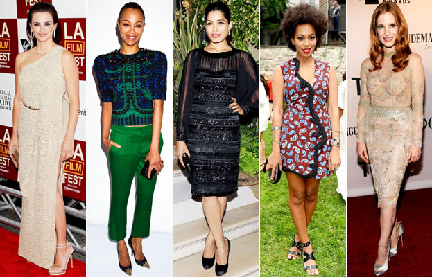 Penelope Cruz, Zoe Saldana, Freida Pinto, Solange Knowles, Jessica Chastain