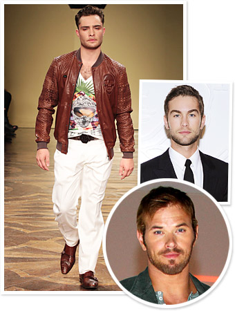 Men's Fashion Week, Ed Westwick, Chace Crawford, Kellan Lutz