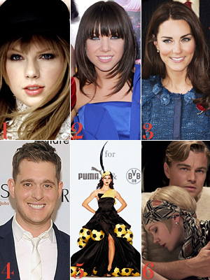 Taylor Swift, Carly Rae Jepsen, Kate Middleton