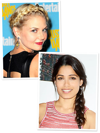 Celebrity Braid Hairstyles - Jennifer Morrison - Freida Pinto
