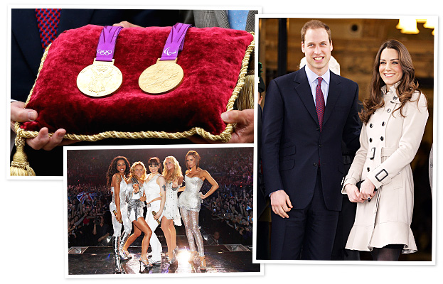 2012 Olympics, Spice Girls, Olympic Medals, Prince William, Kate Middleton