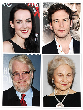 Jena Malone, Sam Claflin, Philip Seymour Hoffman, Lynn Cohen