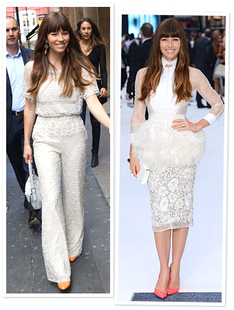 Jessica Biel Wears White