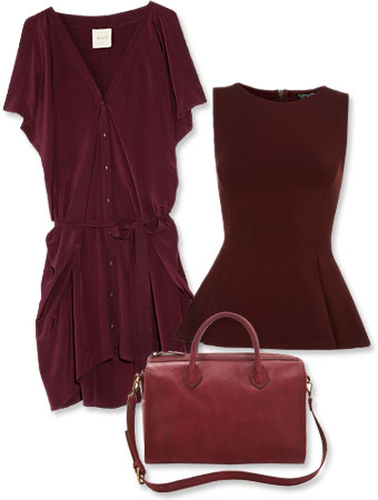 burgundy clothes