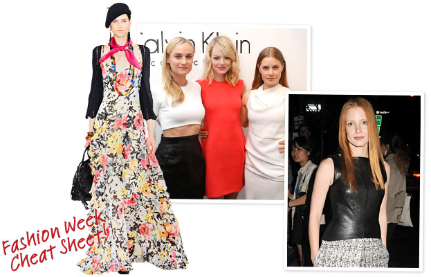 NewYorkFashionWeekJessicaChastainDianeKrugerEmmaStoneAmyAdams