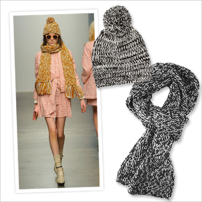 Look of the Day photo | Knit Pom-Pom Beanie + Scarf