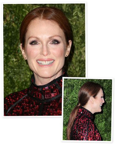 Julianne Moore’s Sleek Ponytail Look of the Day photo | Julianne Moore’s Sleek Ponytail