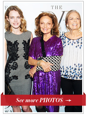 Diane von Furstenberg,Natalia Vodianova, and Gloria Steinem at the 4th Annual DVF Awards