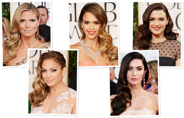 Golden Globes Hair - Side Swept Curls