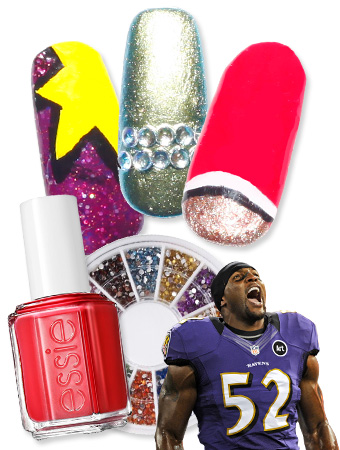 Super Bowl Nail Art - Manicures
