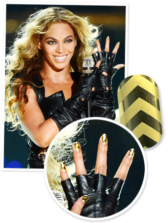 Beyonce Nails Super Bowl Manicure
