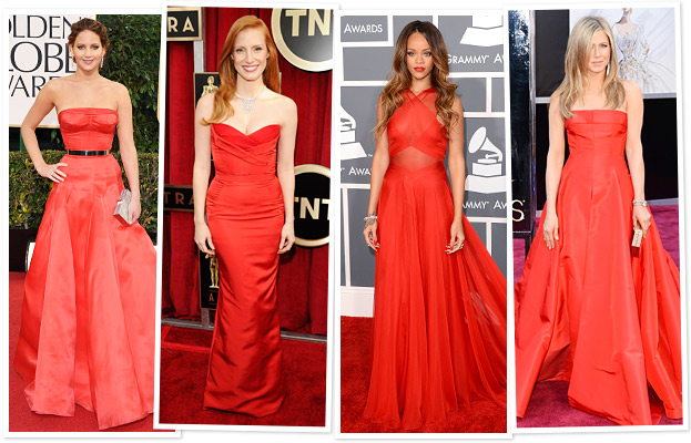 Jennifer Lawrence, Jessica Chastain, Rihanna, Jennifer Aniston