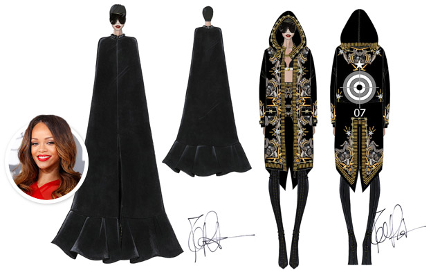 Rihanna Givenchy tour costumes