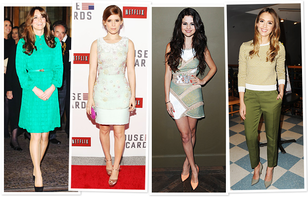 st. patrick's day celebrities green clothes