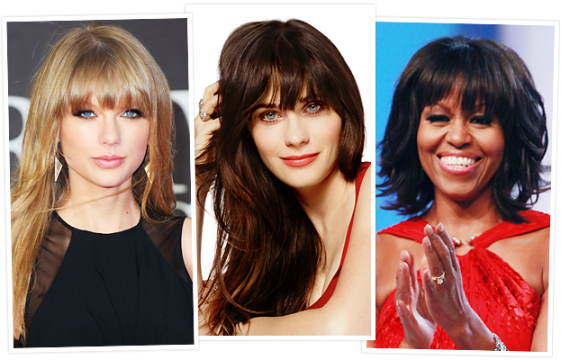 Bangs - Taylor Swift - Michelle Obama - Zooey Deschanel