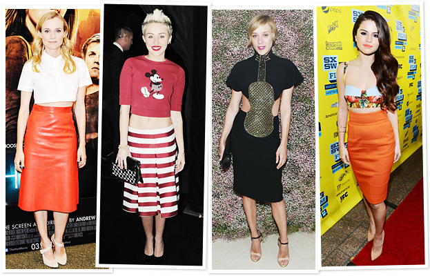 celebrities in midriff tops