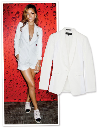 Rihanna White Blazer