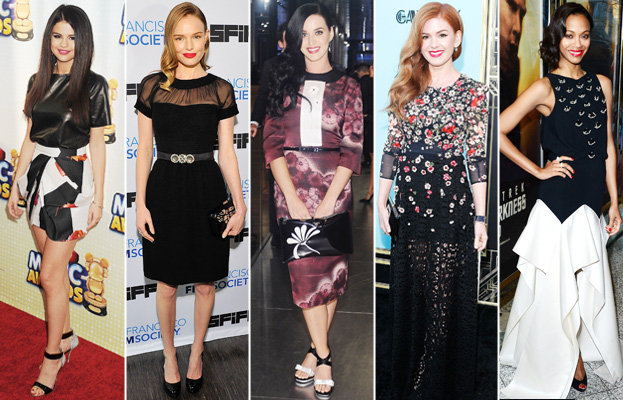 Selena Gomez, Kate Bosworth, Katy Perry, Isla Fisher, Zoe Saldana