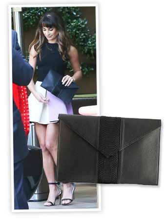Lea Michele and Donatienne Clutch