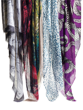 Nature-Print Scarves