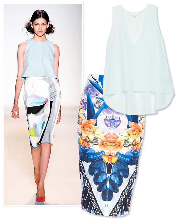 Crop Top + Pencil Skirt Spring Outfit Ideas