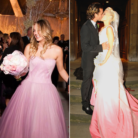 Non traditional Celebrity Brides Gwen Stefani and Kaley Cuoco